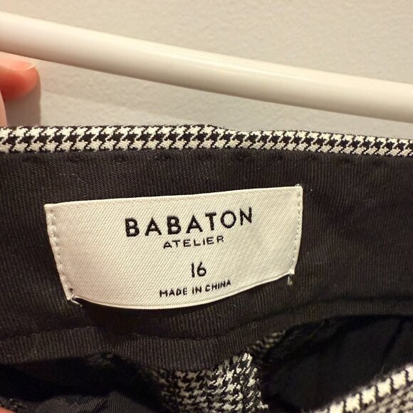 Aritzia Babaton | Numero Mid Rise Skinny Pants | Black/White | Size 16 - Picture 3 of 8